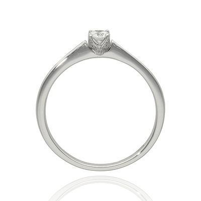 Fehér arany gyűrű 54-es méret (B40772)